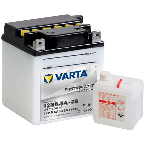 Varta Funstart Freshpack 12N5.5A-3B 6 Ah 40 CCA VARTA