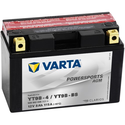 Varta Funstart AGM YT9B-BS 9 Ah 80 CCA VARTA