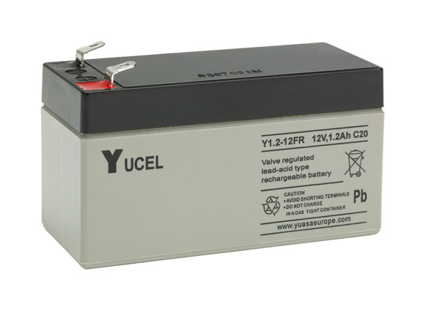 YUCEL Plomb Etanche Y1.2-12FR / 12V 1,2Ah FLAMME RETARDANTE YUASA