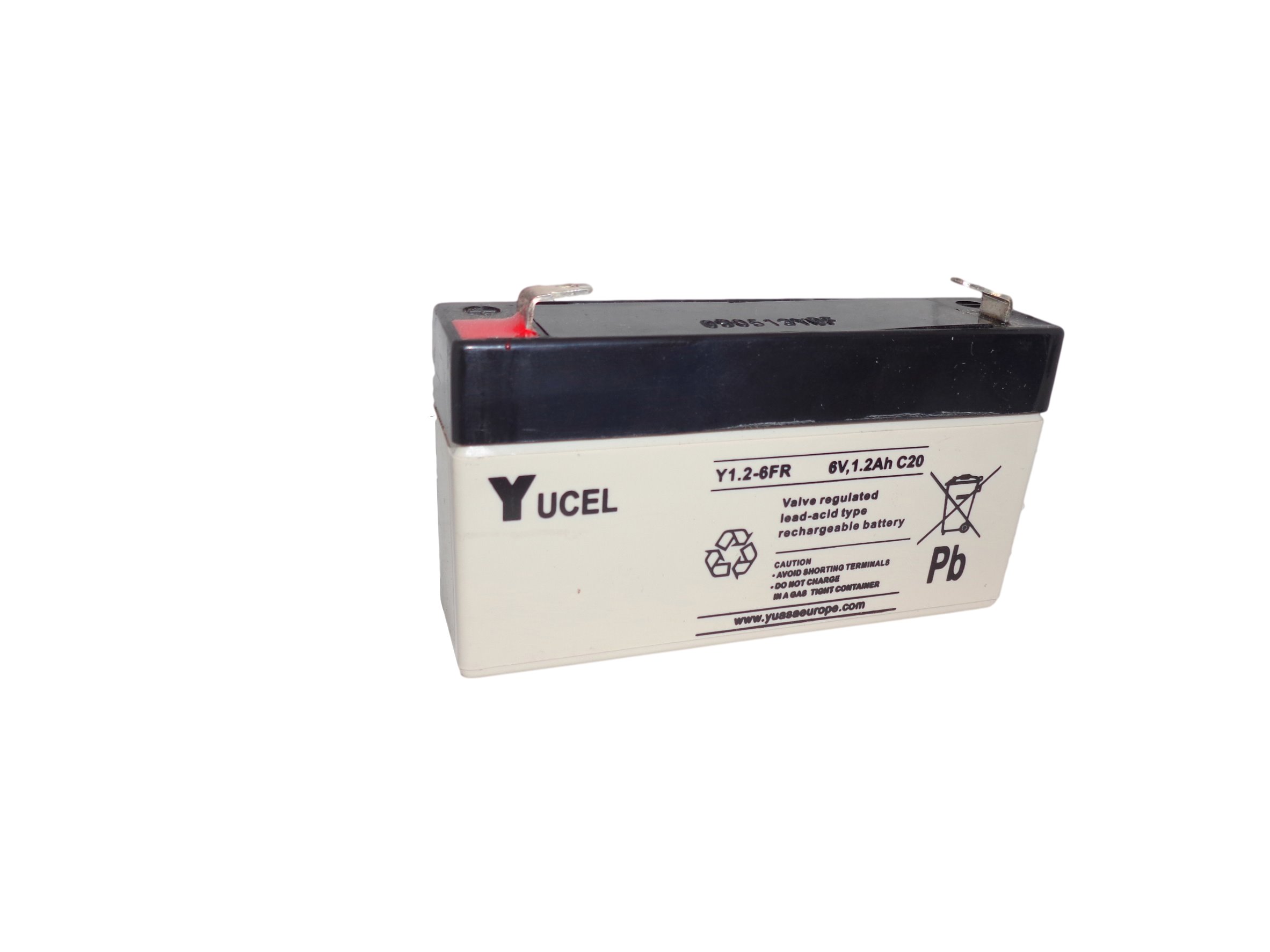 YUCEL Plomb Etanche Y1.2-6FR / 6V 1,2Ah FLAMME RETARDANTE YUASA