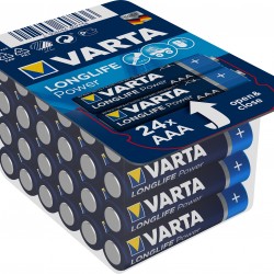 VARTA LONGLIFE POWER pile alcaline AAA/LR03 boite de 24 piles VARTA