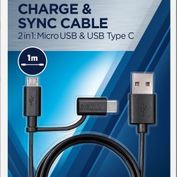 VARTA CABLE USB in / micro usb et usb type C out VARTA